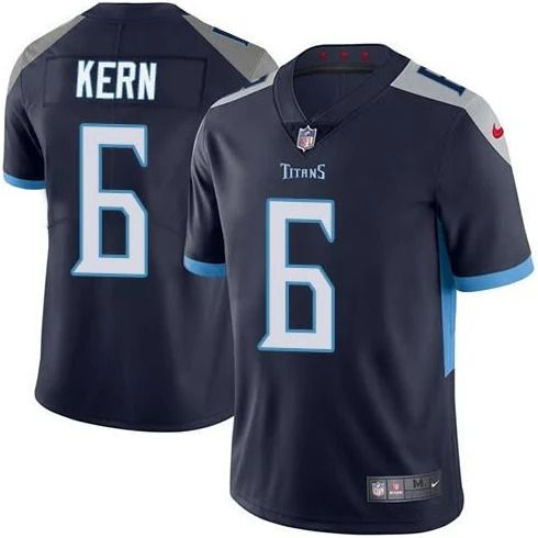 Men Tennessee Titans 6 Brett Kern Nike Navy Vapor Limited NFL Jersey